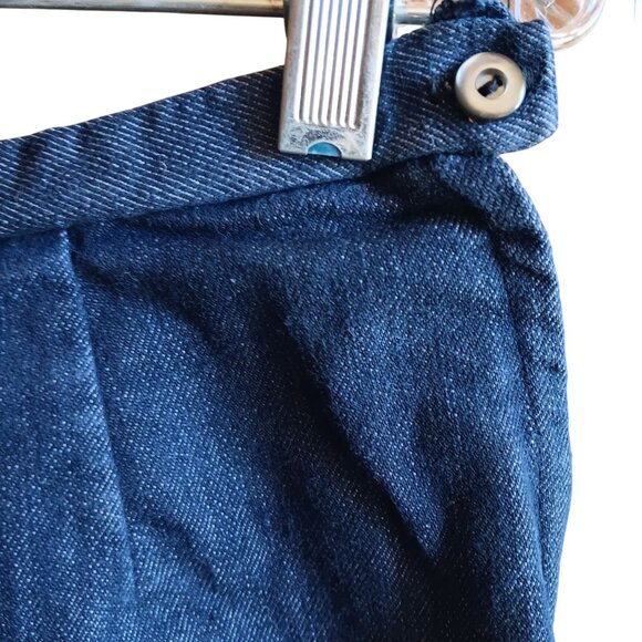 31x24 Vintage 1960's High-Waisted Denim Capri Jeans Pleated Glenbrooke Towncraft - Picture 5 of 9